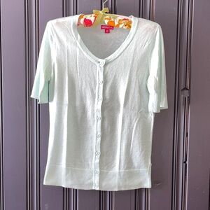 Merona Women's Mint Blue Button Down Sweater